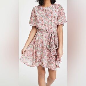 English Factory Floral Flutter Sleeve Mini Dress | XS